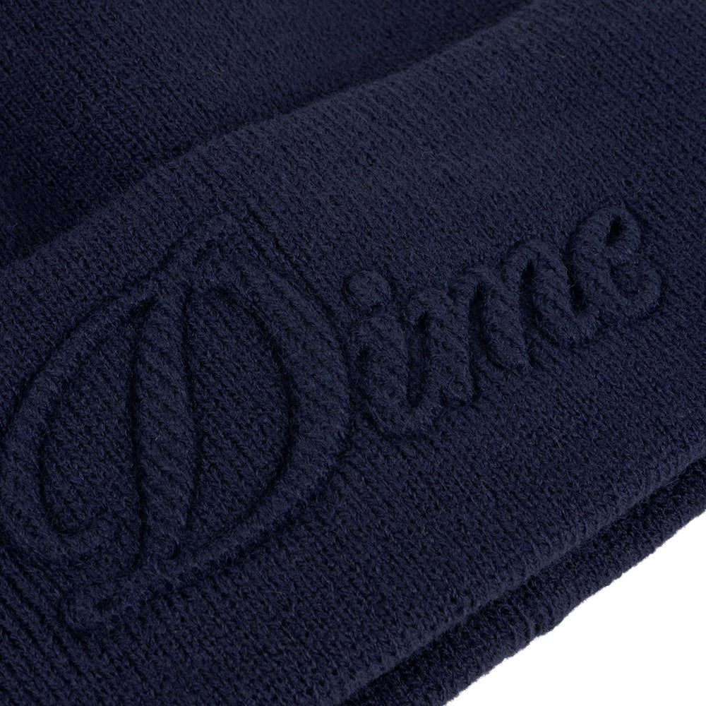 Dime MTL Cursive Fold Beanie Navy