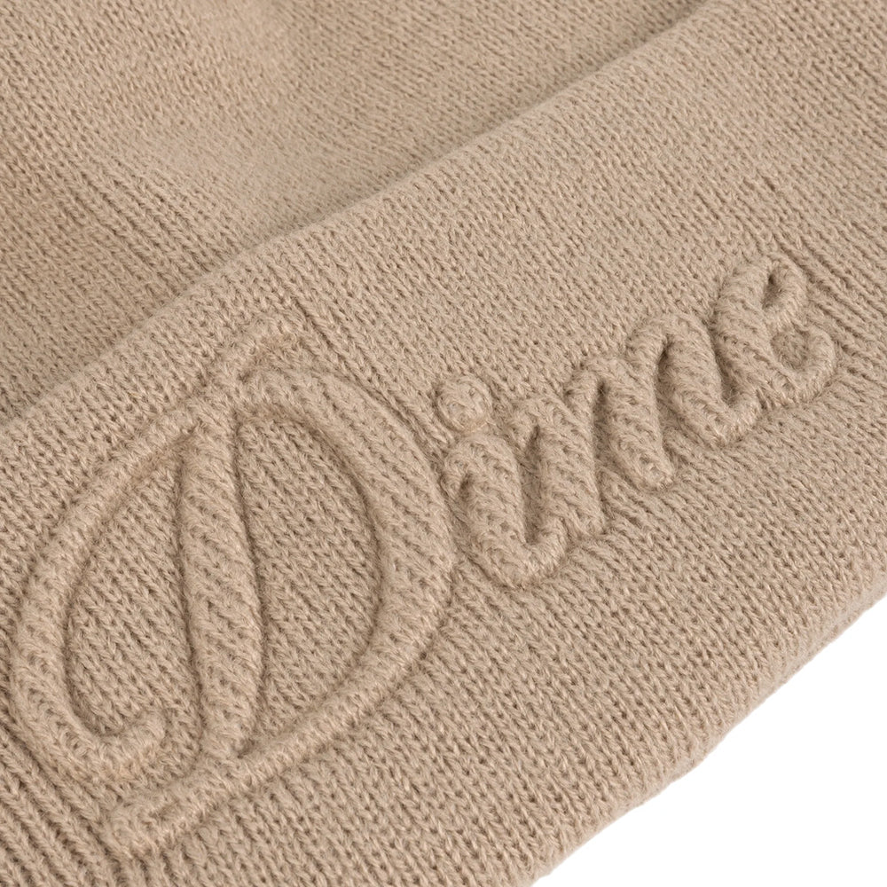 Dime MTL Cursive Fold Beanie Tan
