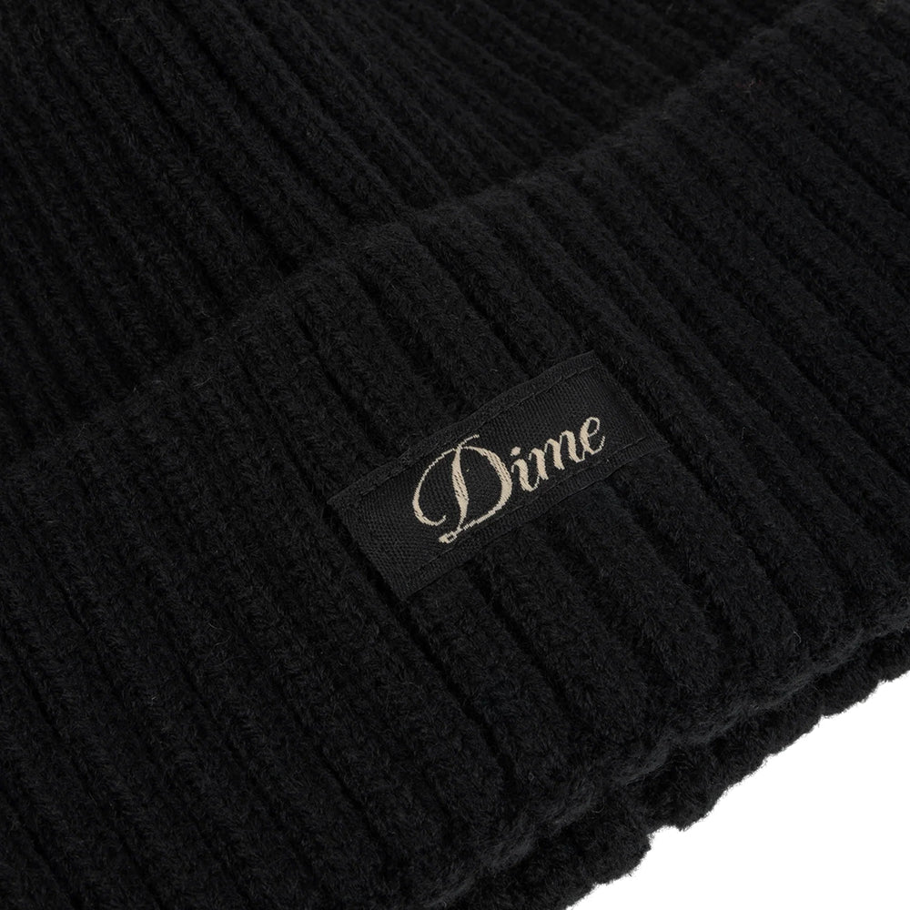 Dime MTL Cursive Rib Beanie Black