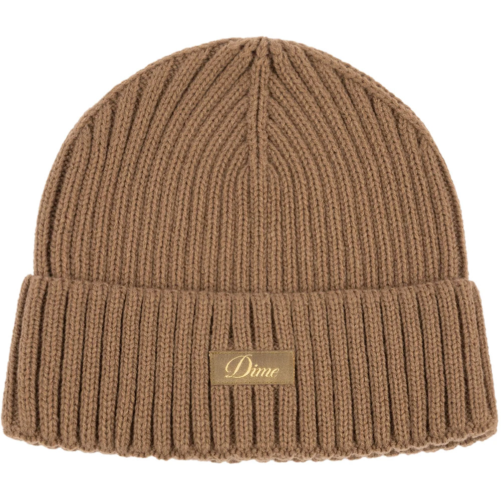 Dime MTL Cursive Rib Beanie Coffee