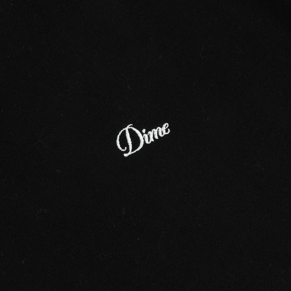 Dime MTL Cursive Small Logo Crewneck Black