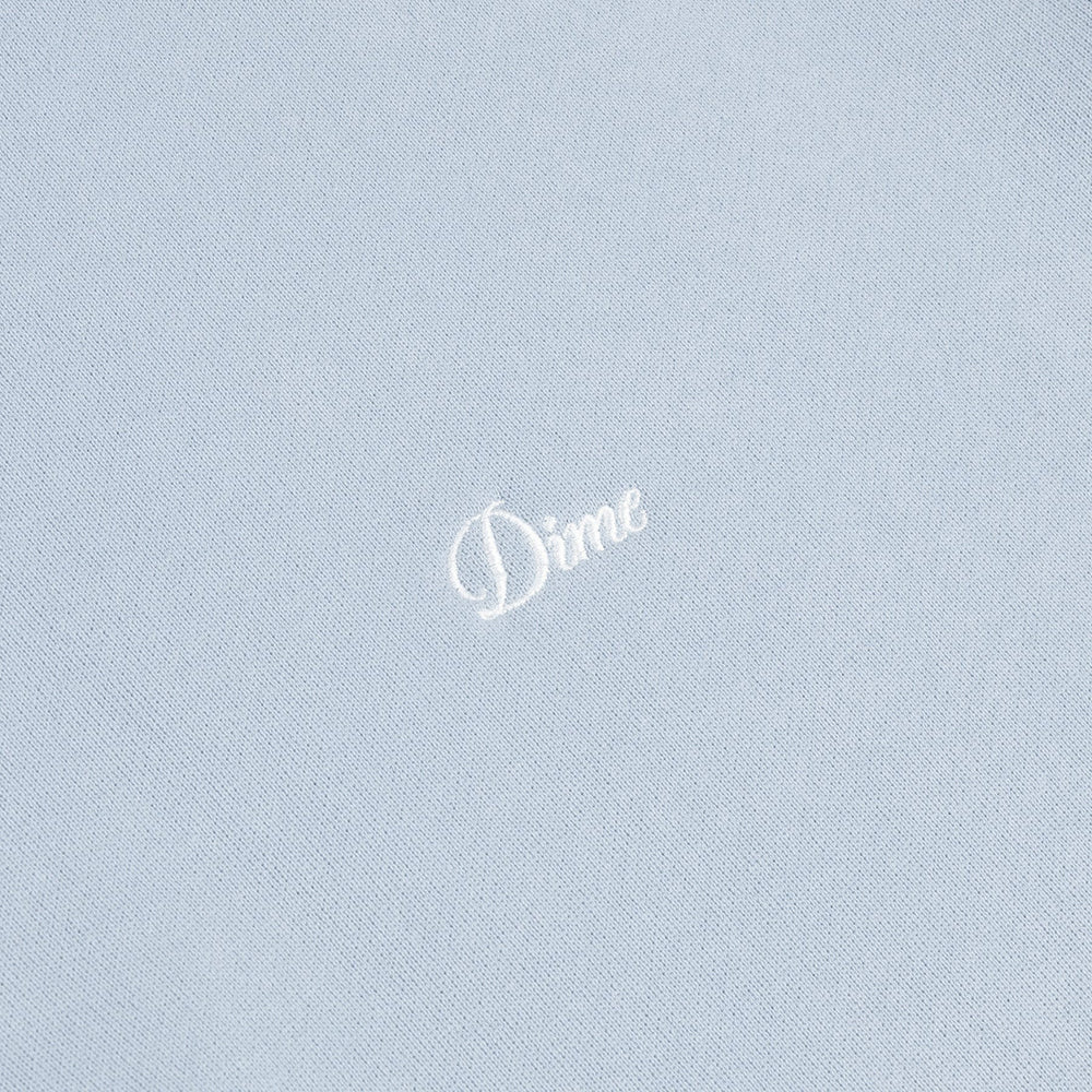Dime MTL Cursive Small Logo Crewneck Blue Fog
