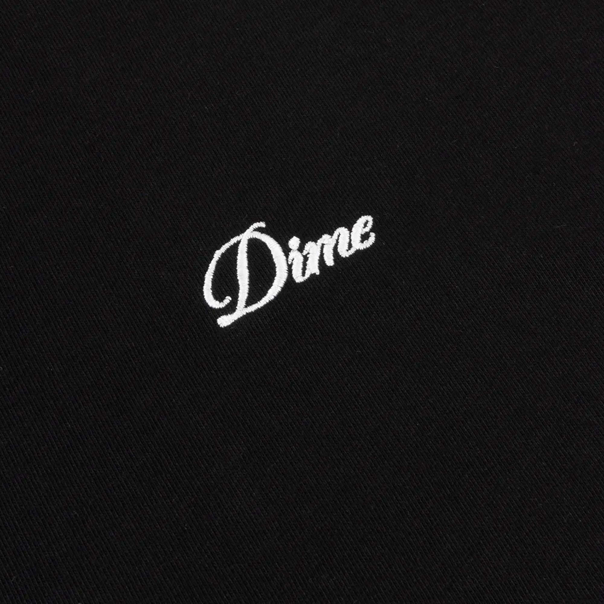 Dime MTL Cursive Small Logo Heavyweight Crewneck Black