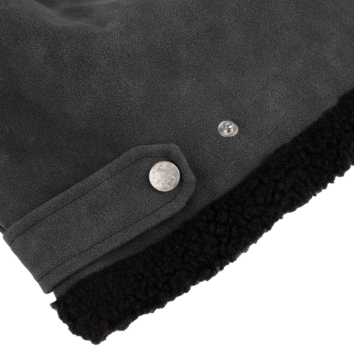 Dime MTL Faux Suede Varsity Jacket Charcoal