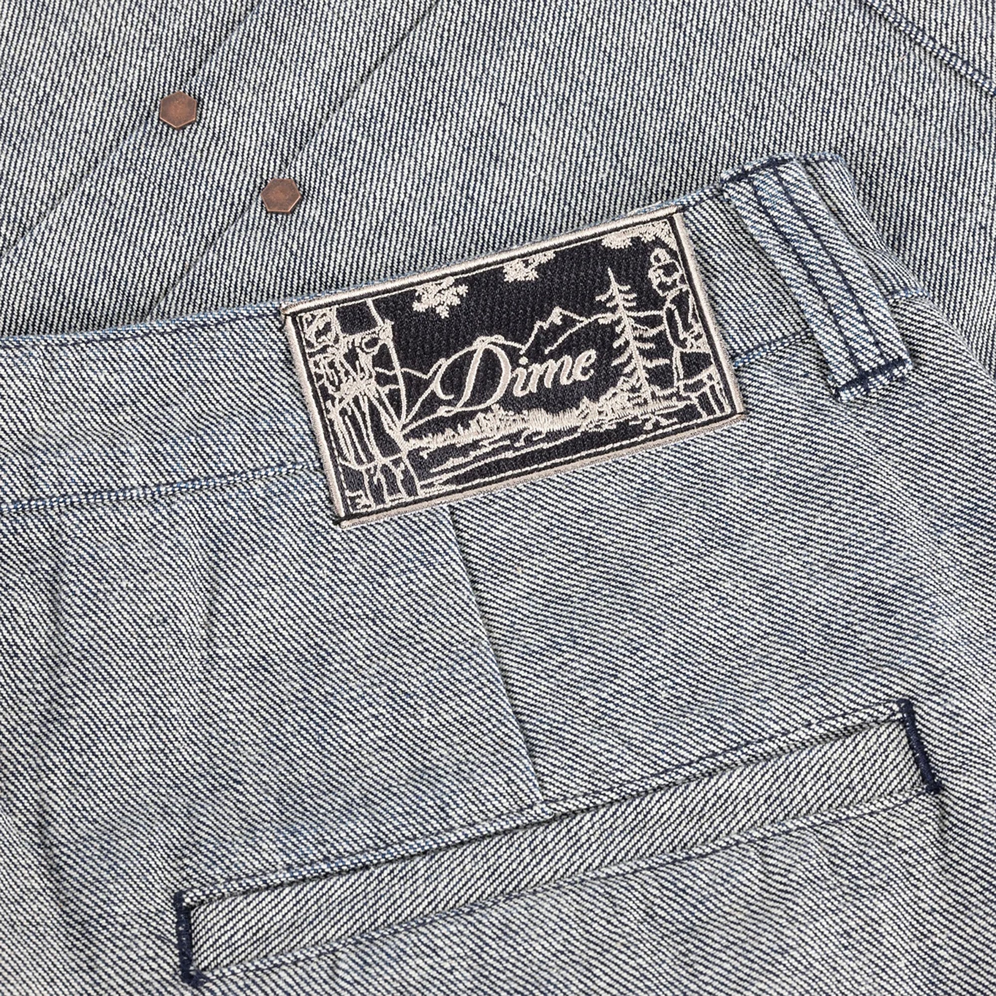 Dime MTL Pleated Baggy Denim Shorts Reversed Indigo