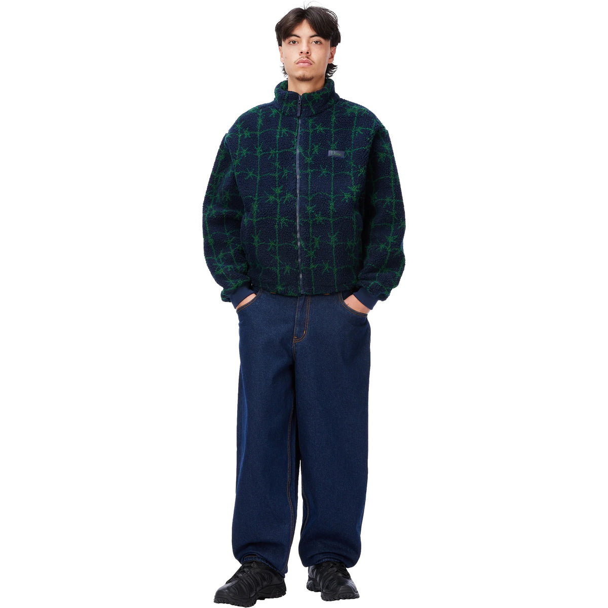 Dime MTL Polar Fleece Sherpa Zip Navy