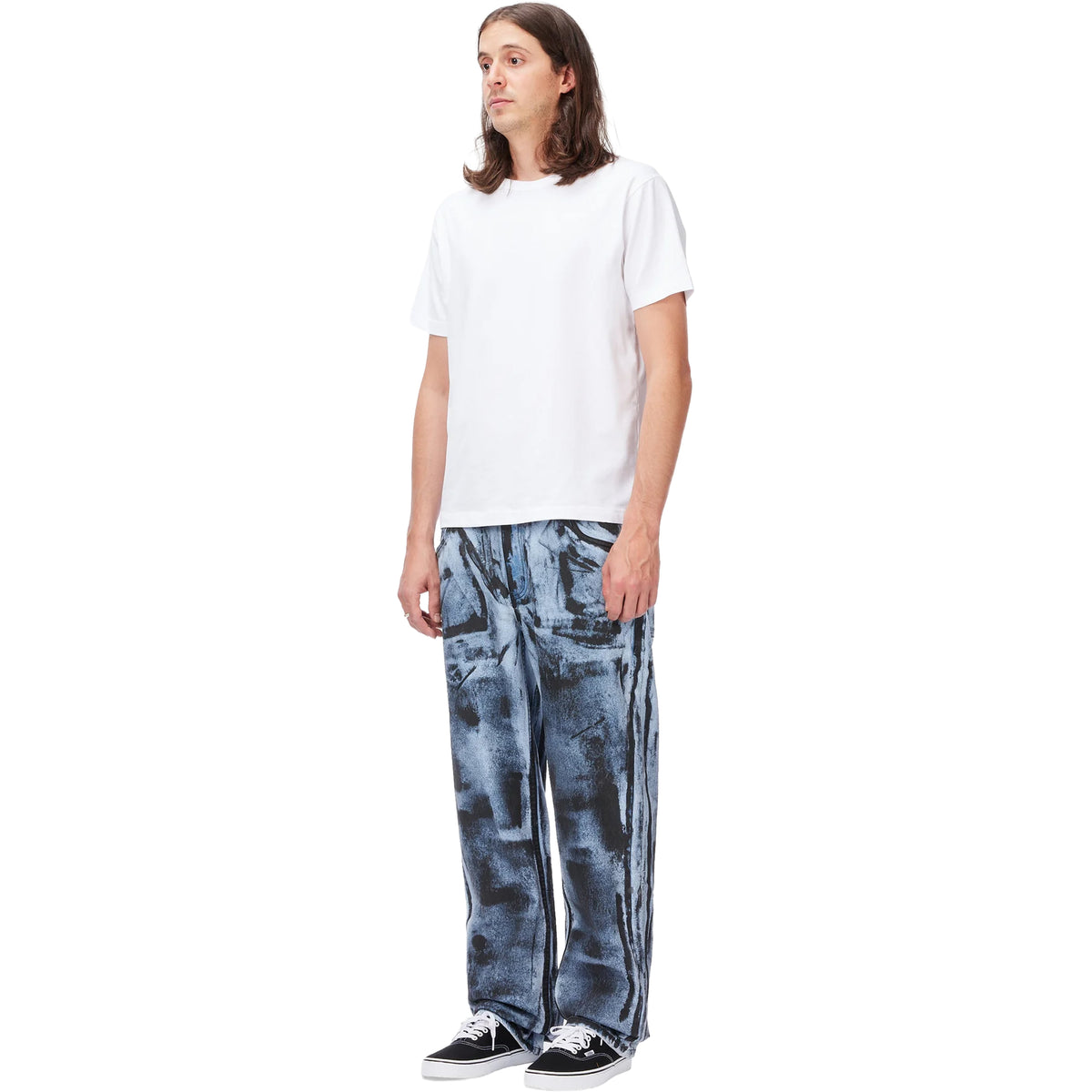Dime MTL Relaxed Denim Pants Light Blue (Black Paint)