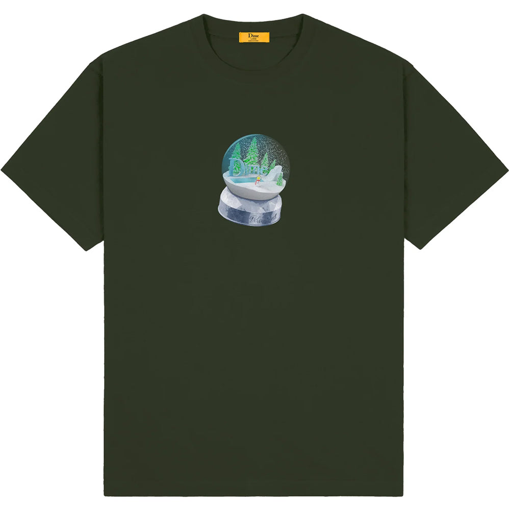 Dime MTL Snow Globe T Shirt Forest Green