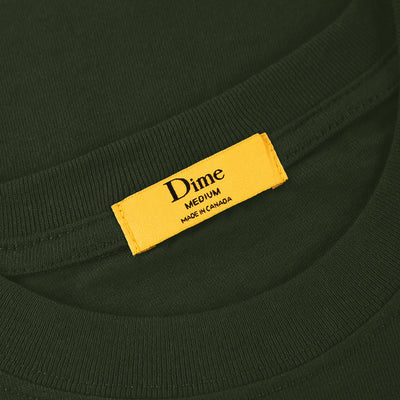 Dime MTL Classic Small Logo T Shirt Forest Green