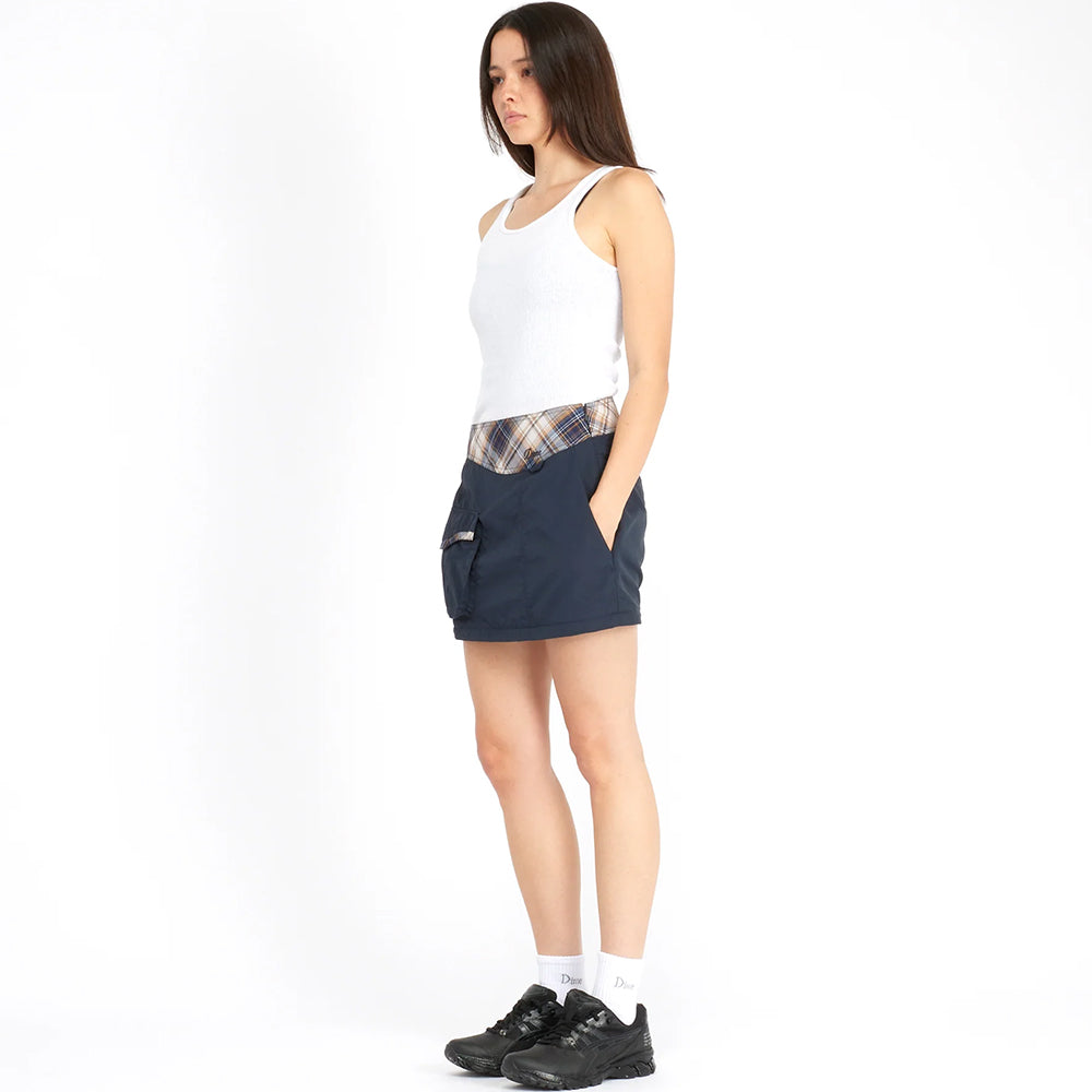 Dime MTL Tech Skirt Plaid Navy
