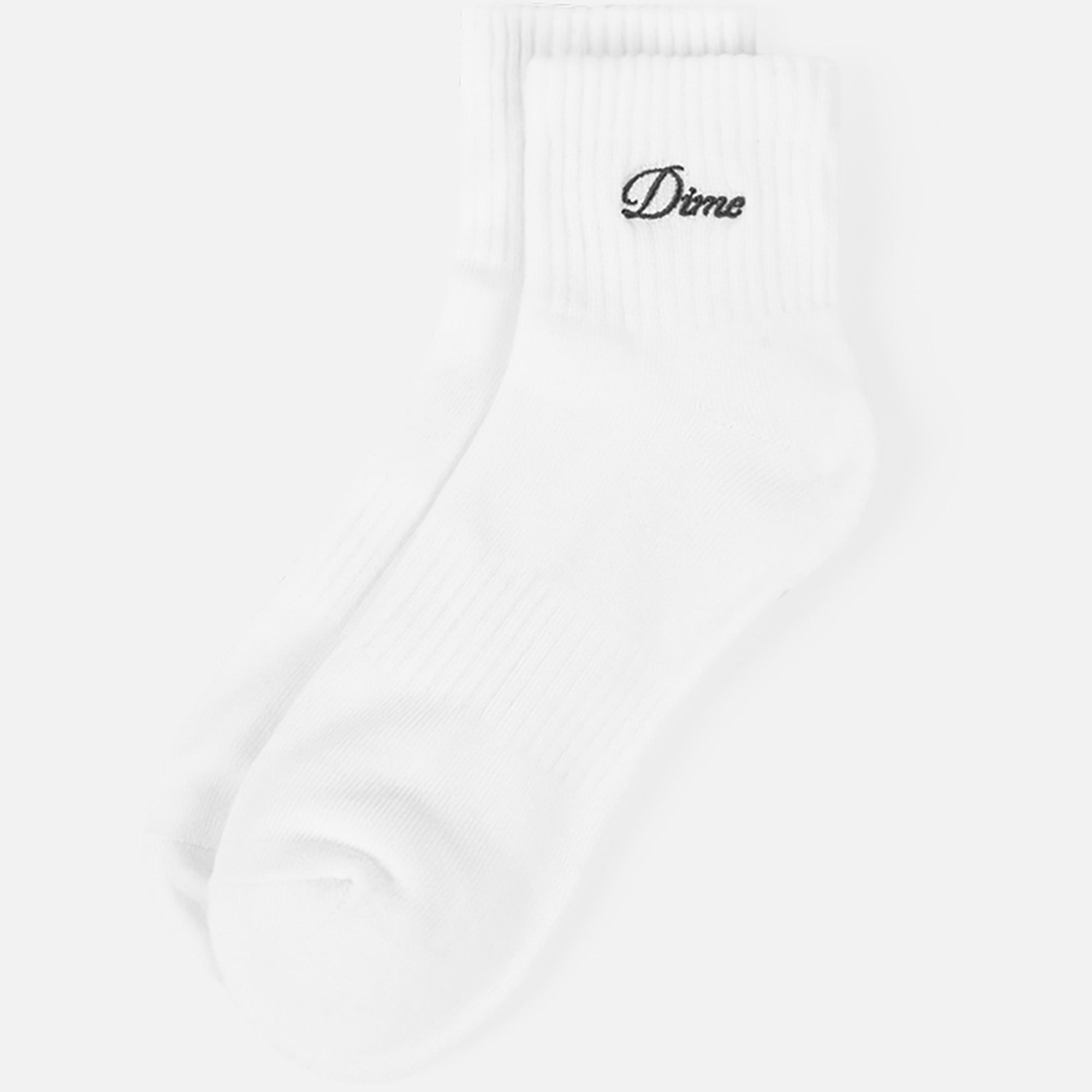 Dime MTL Two Pack Ankle Socks White