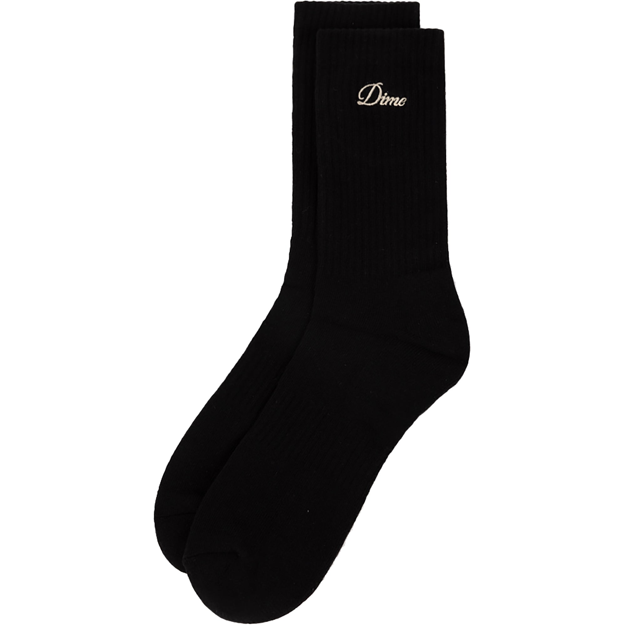 Dime MTL Two Pack Crew Socks Black