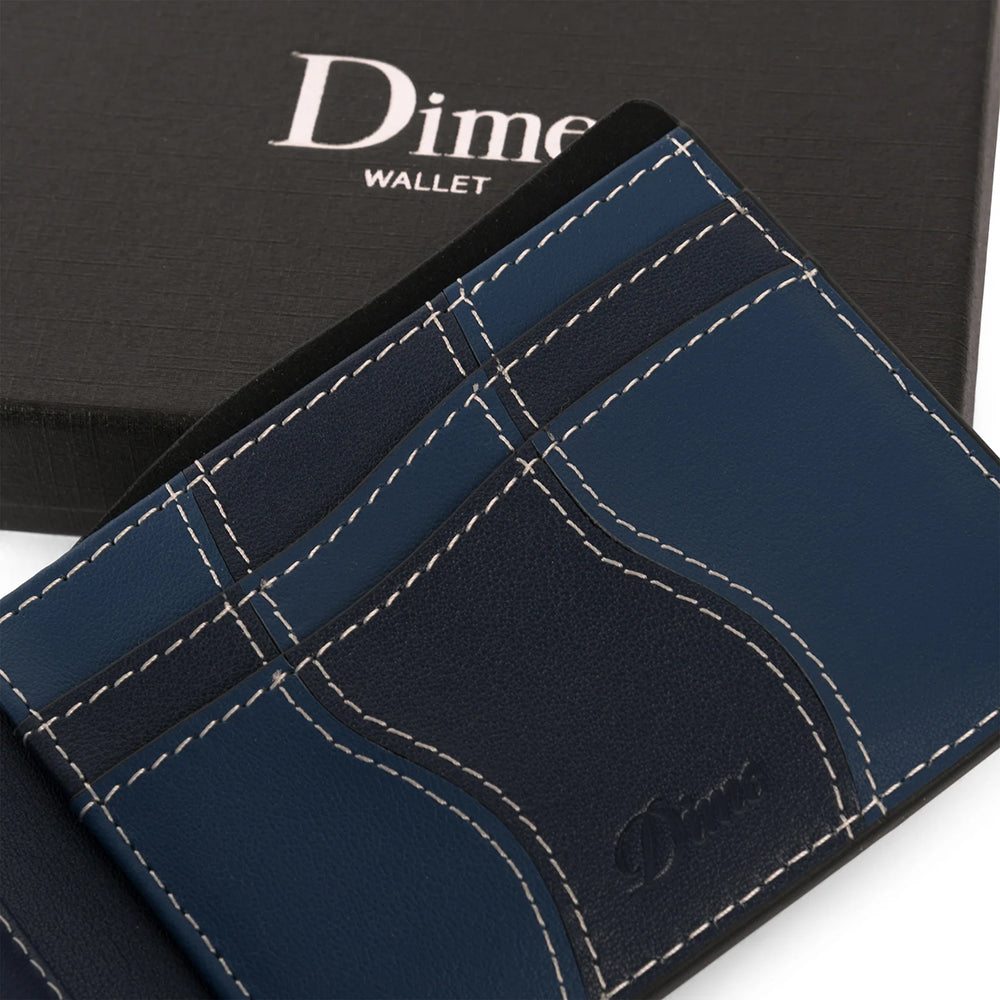 Dime MTL Wave Leather Wallet Navy