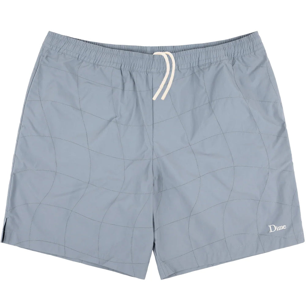 Dime MTL Wave Quilted Shorts Cloud Blue