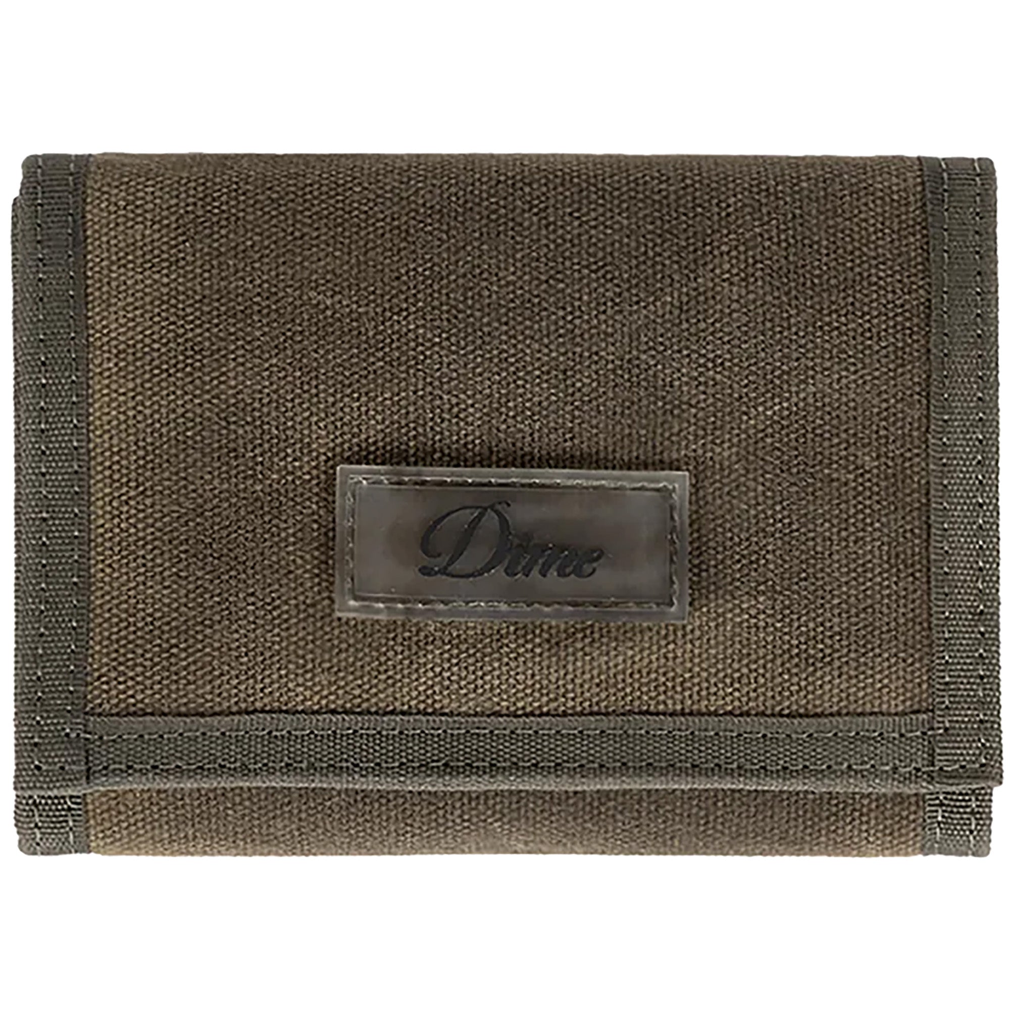 Dime MTL Waxed Velcro Wallet Olive