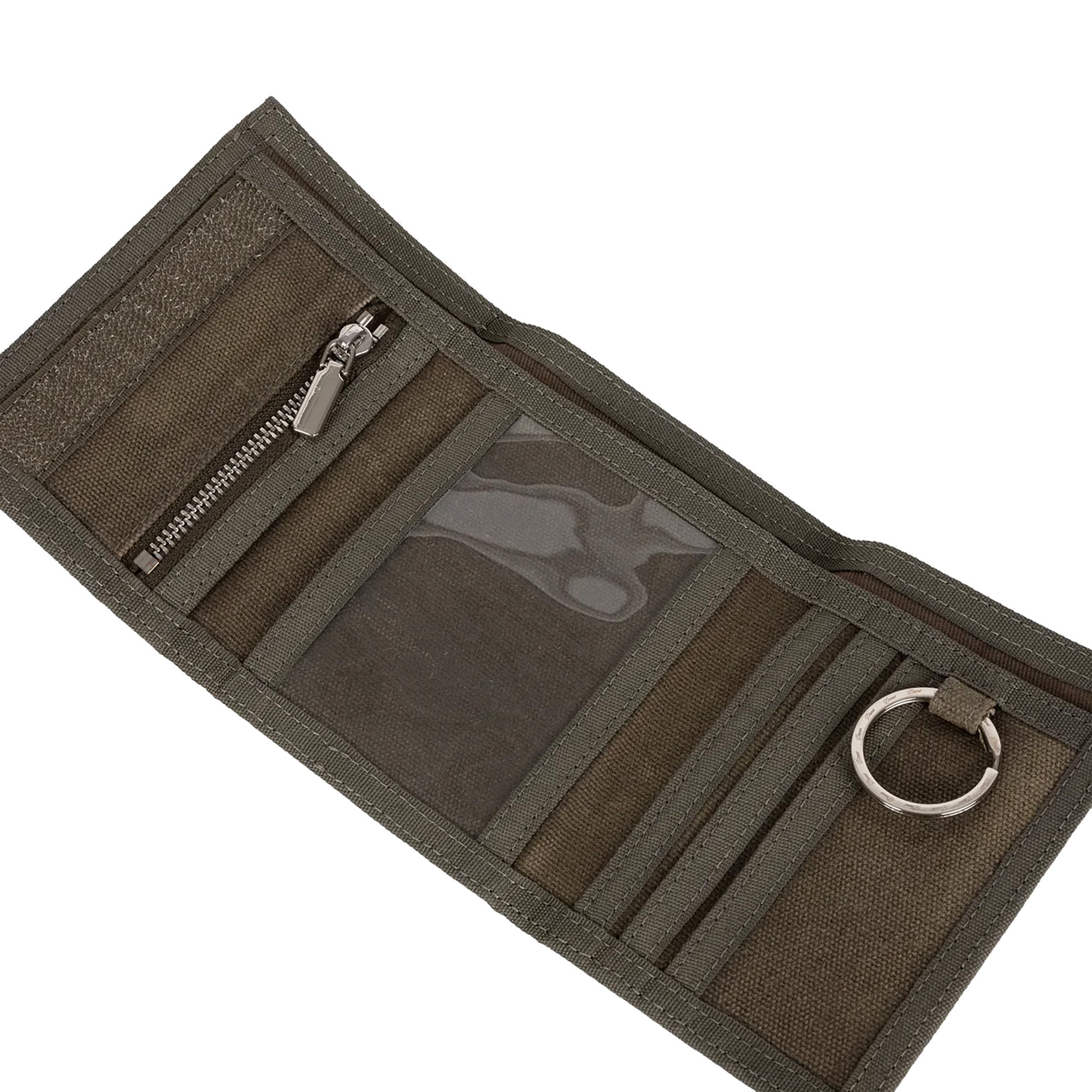 Dime MTL Waxed Velcro Wallet Olive