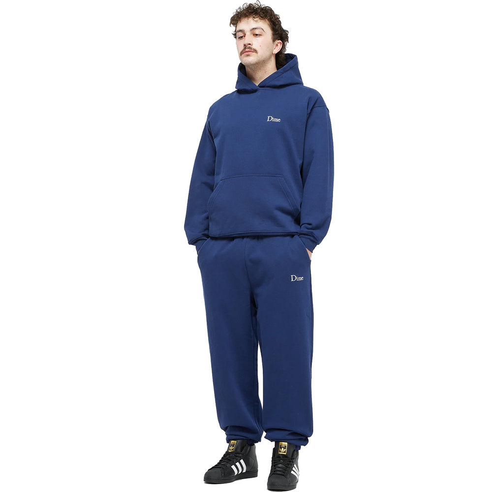 Dime MTL Classic Small Logo Hoodie Navy