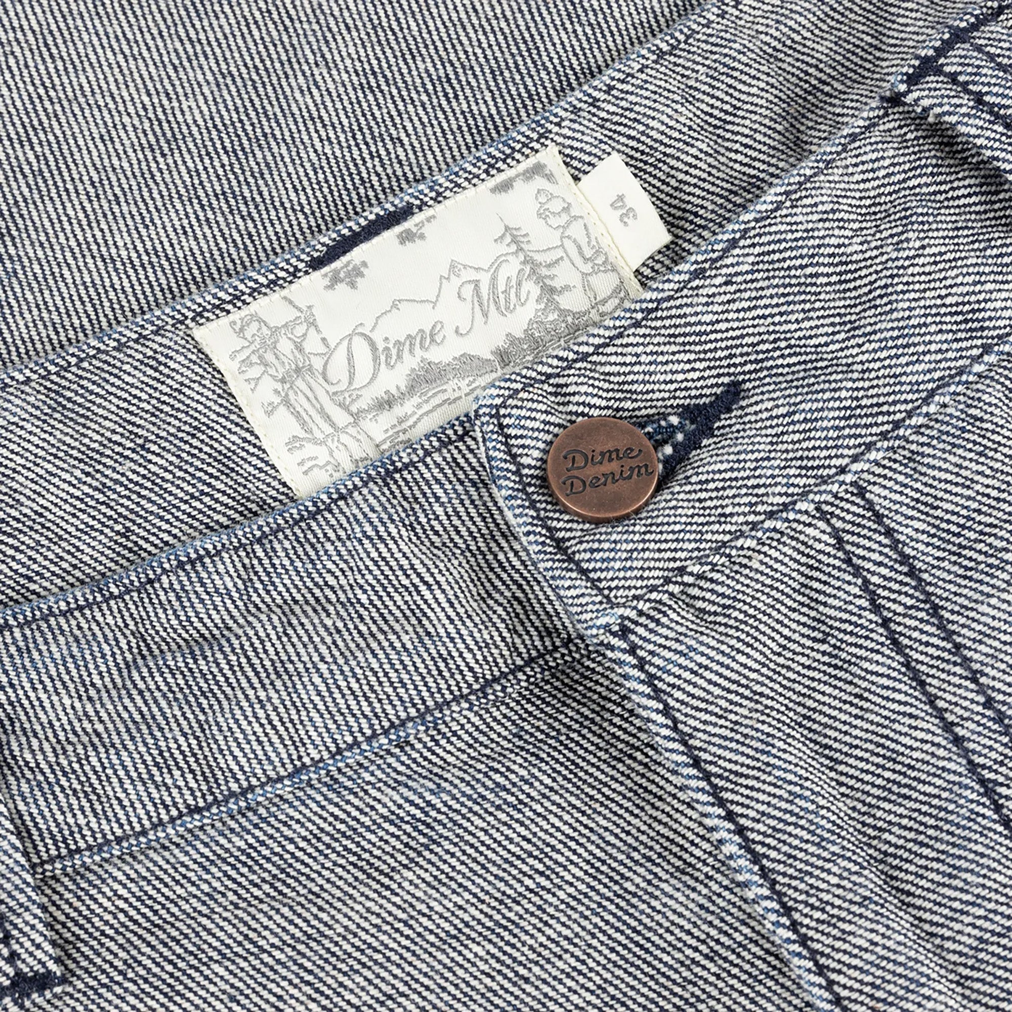 Dime MTL Pleated Baggy Denim Shorts Reversed Indigo