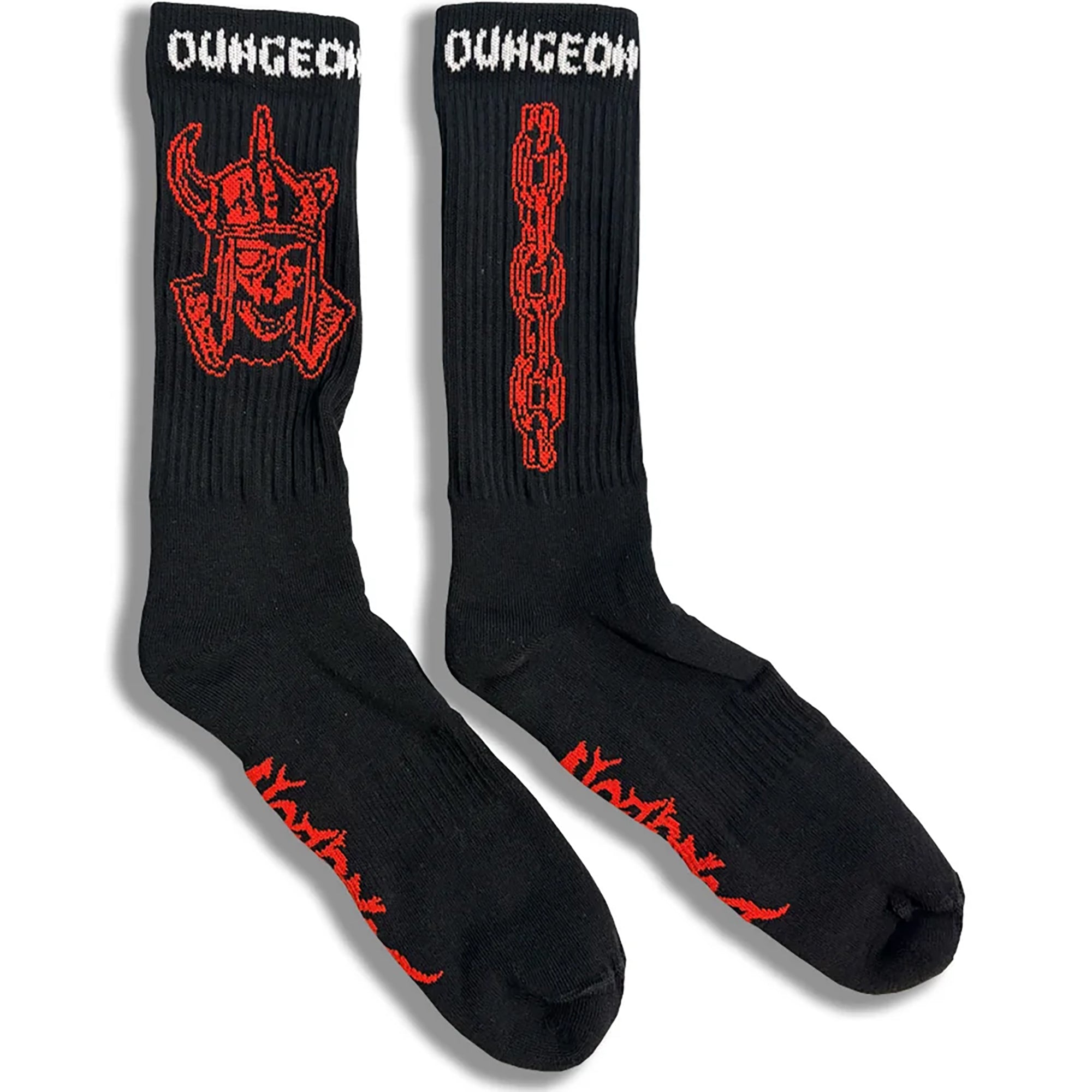 Dungeon Gateway Riddle Master Socks Black/Red