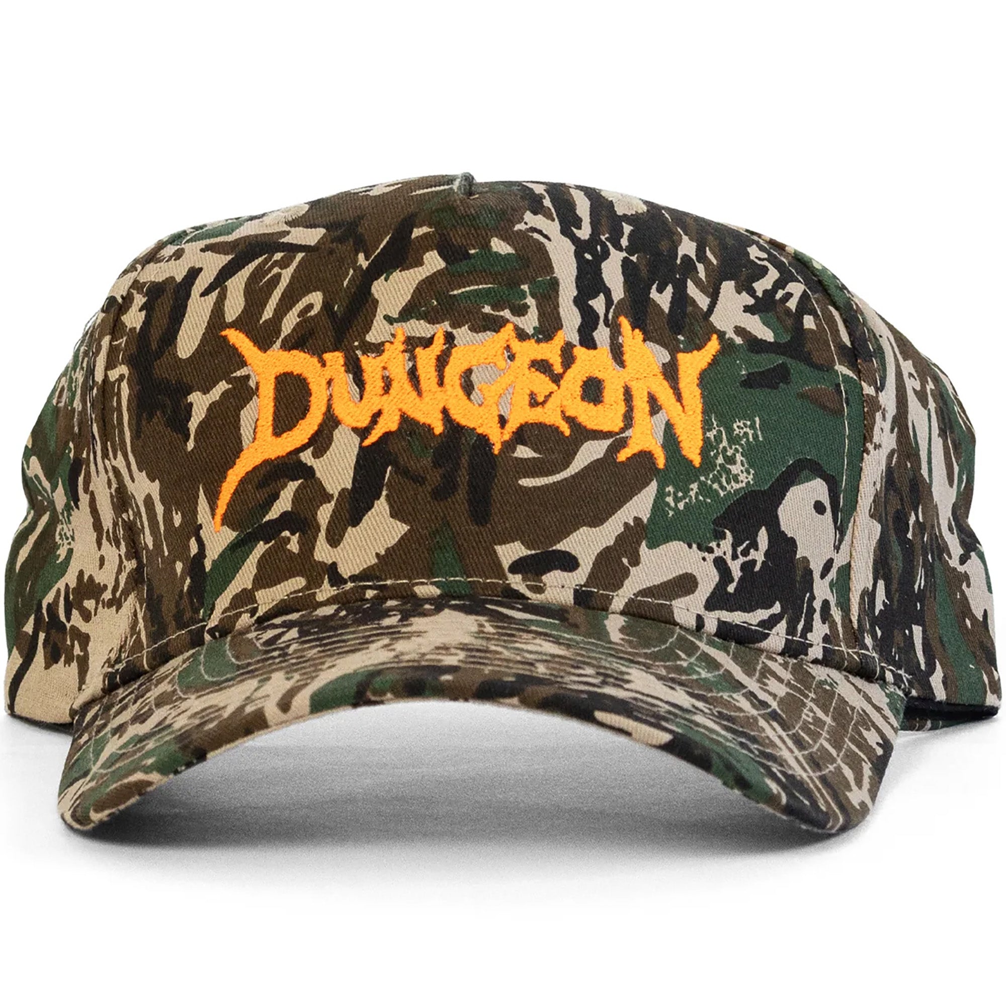 Dungeon Gateway Scrawl Canvas Cap Forest Camo/Neon Orange