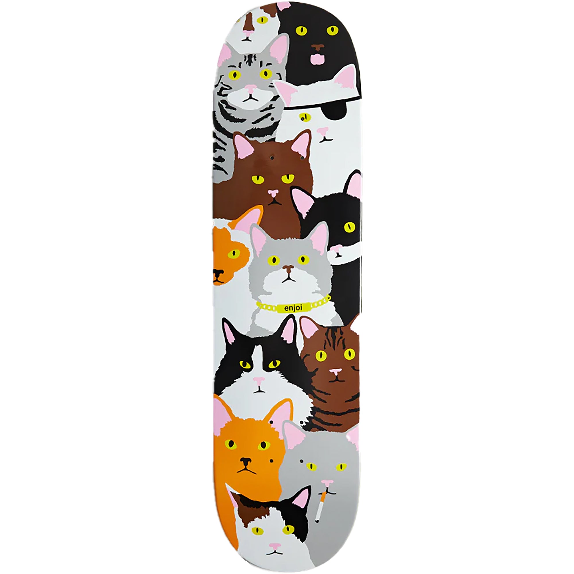 Enjoi Cat Collage Skateboard Deck 8"