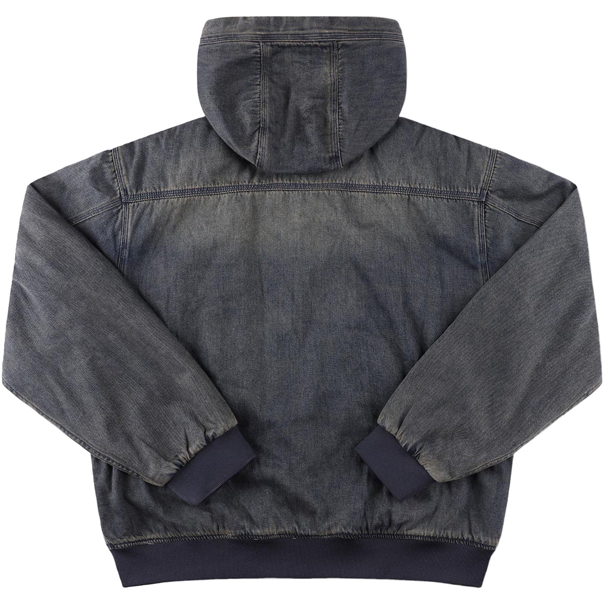 Former Enigma Hooded Denim Jacket Dark Blue