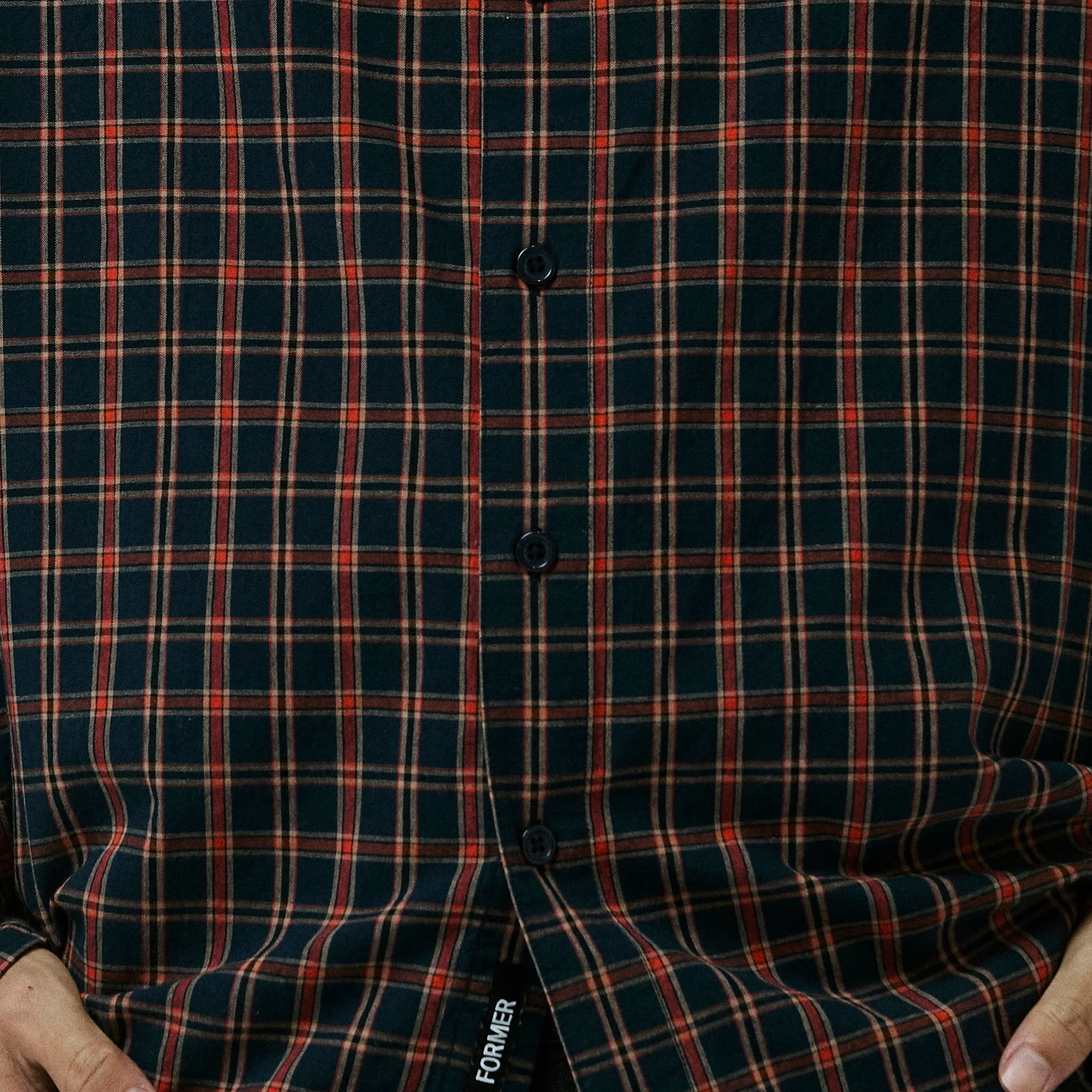 Former Vivian Check Long Sleeve Shirt Navy