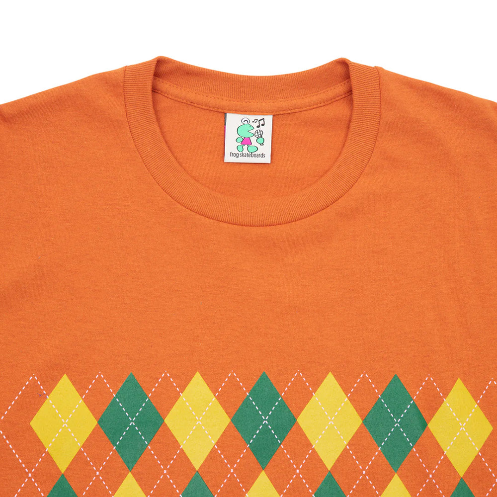 Frog Total Argyle Tee Dark Orange