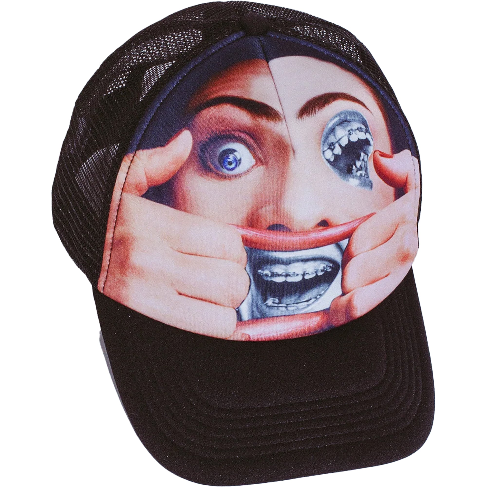 Fucking Awesome Brace Face Trucker Hat Black