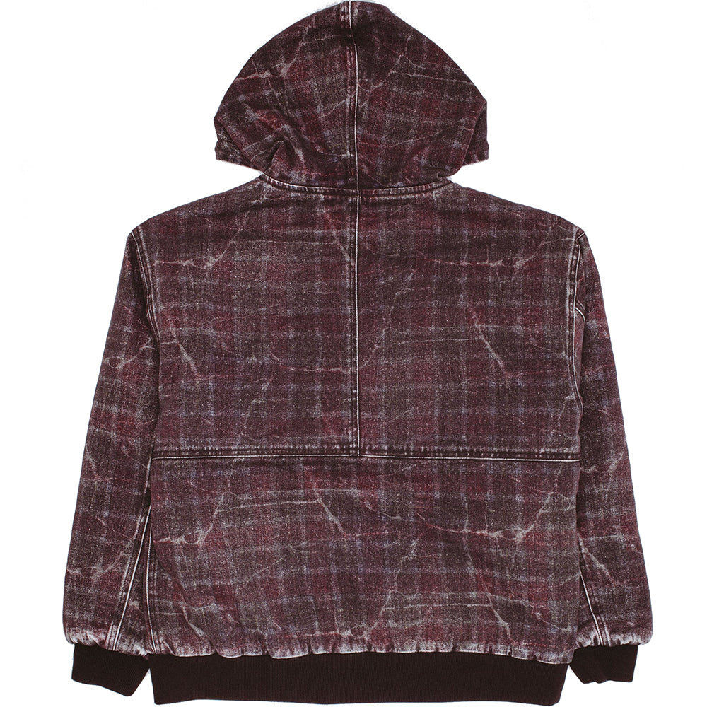 Fucking Awesome Distressed Plaid KO Work Jacket Brown/Maroon