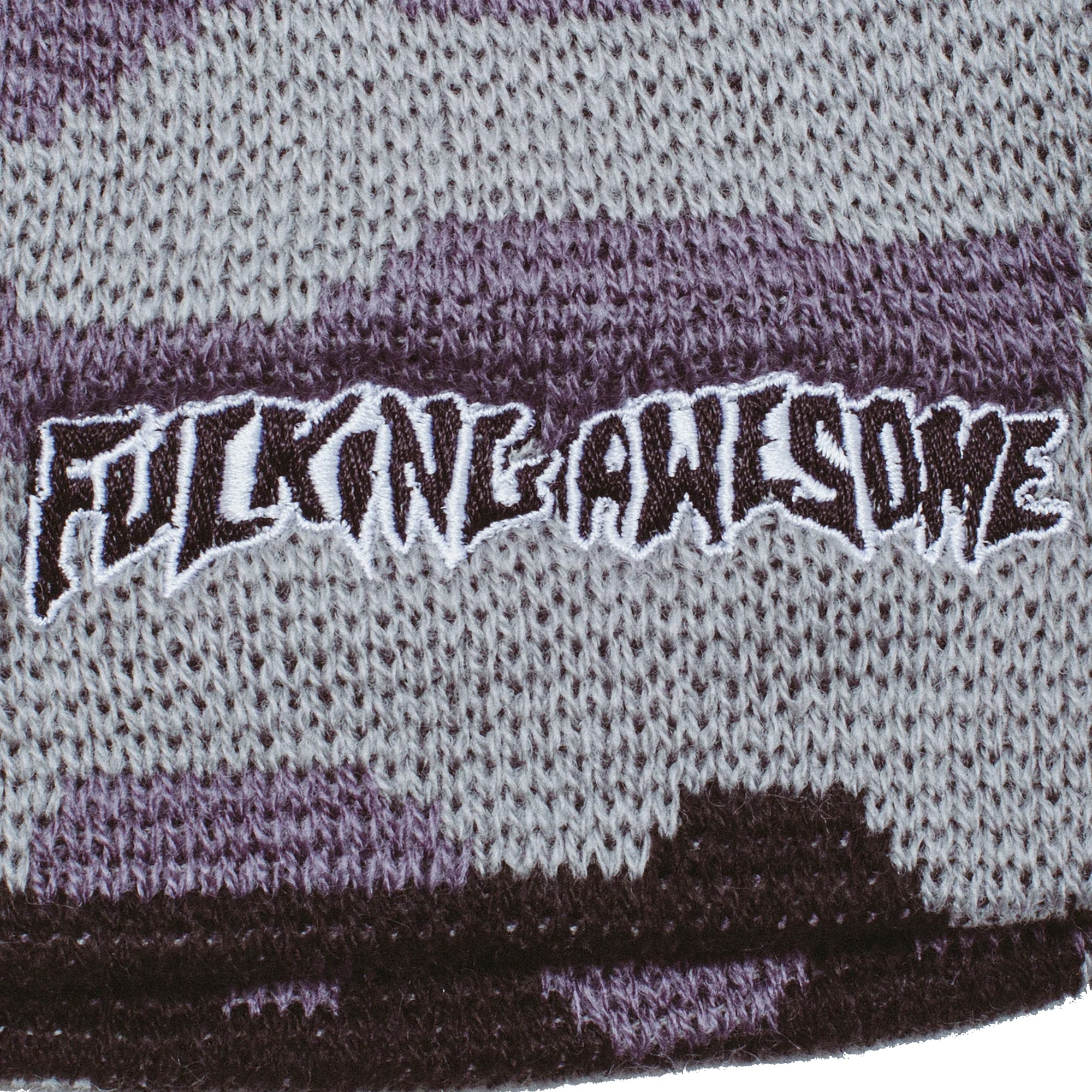 Fucking Awesome Embroidered Stamp Logo Skully Beanie Blue