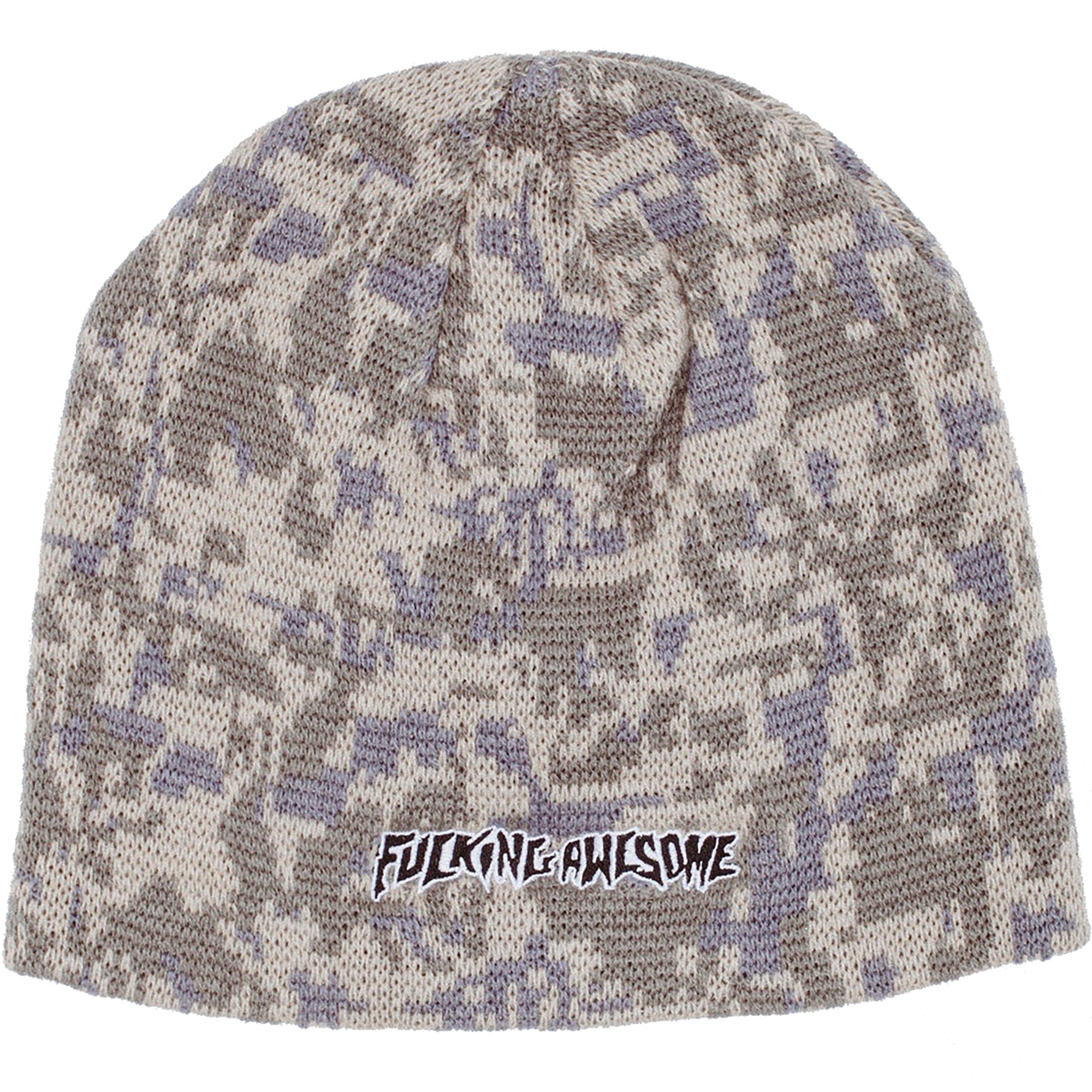 Fucking Awesome Embroidered Stamp Logo Skully Beanie Camo