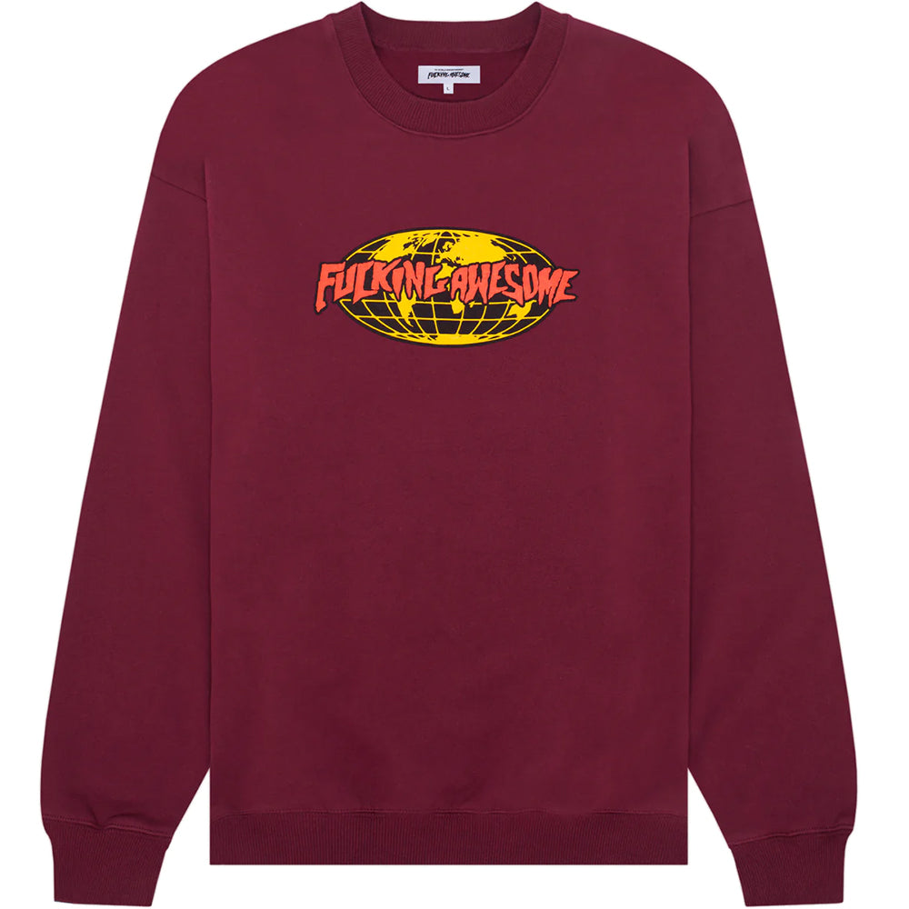 Fucking Awesome FA World Crewneck Maroon