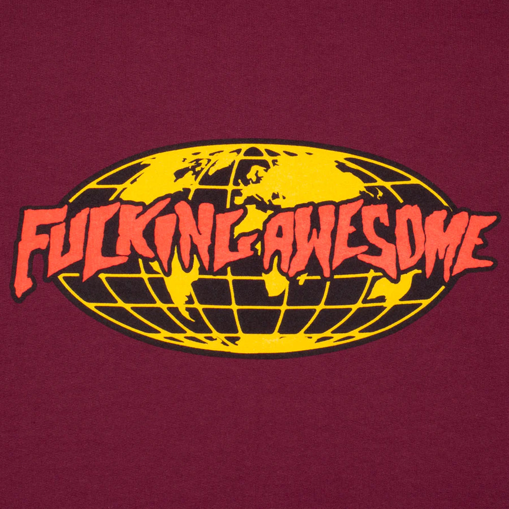 Fucking Awesome FA World Crewneck Maroon