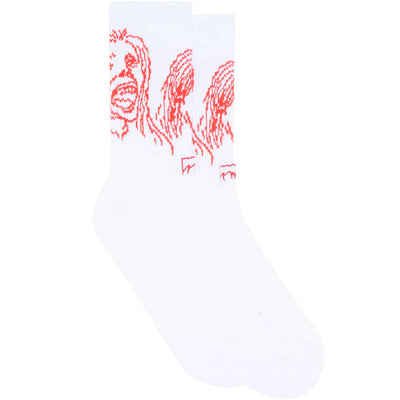 Fucking Awesome Front Row Socks White