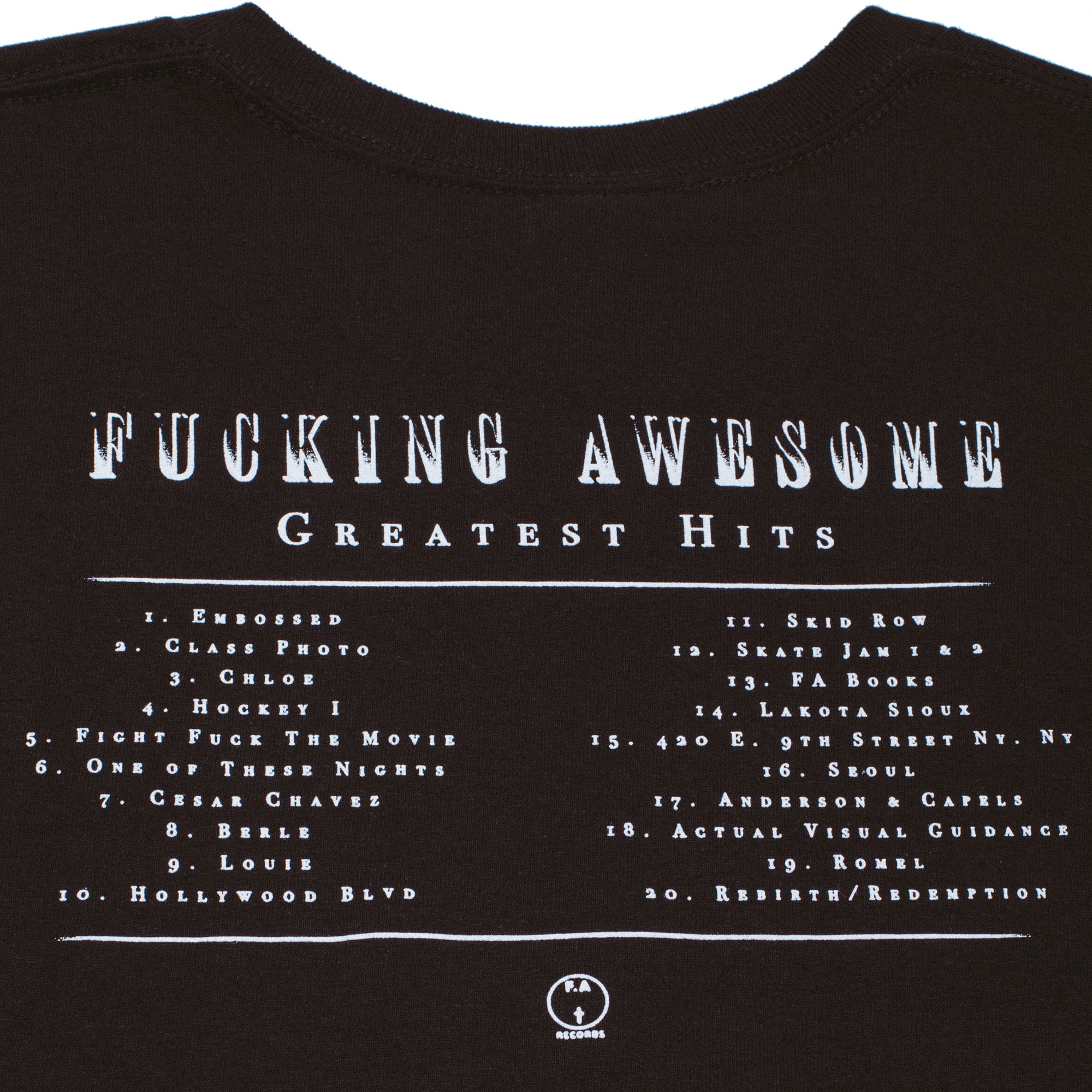 Fucking Awesome Greatest Hits Tee Black