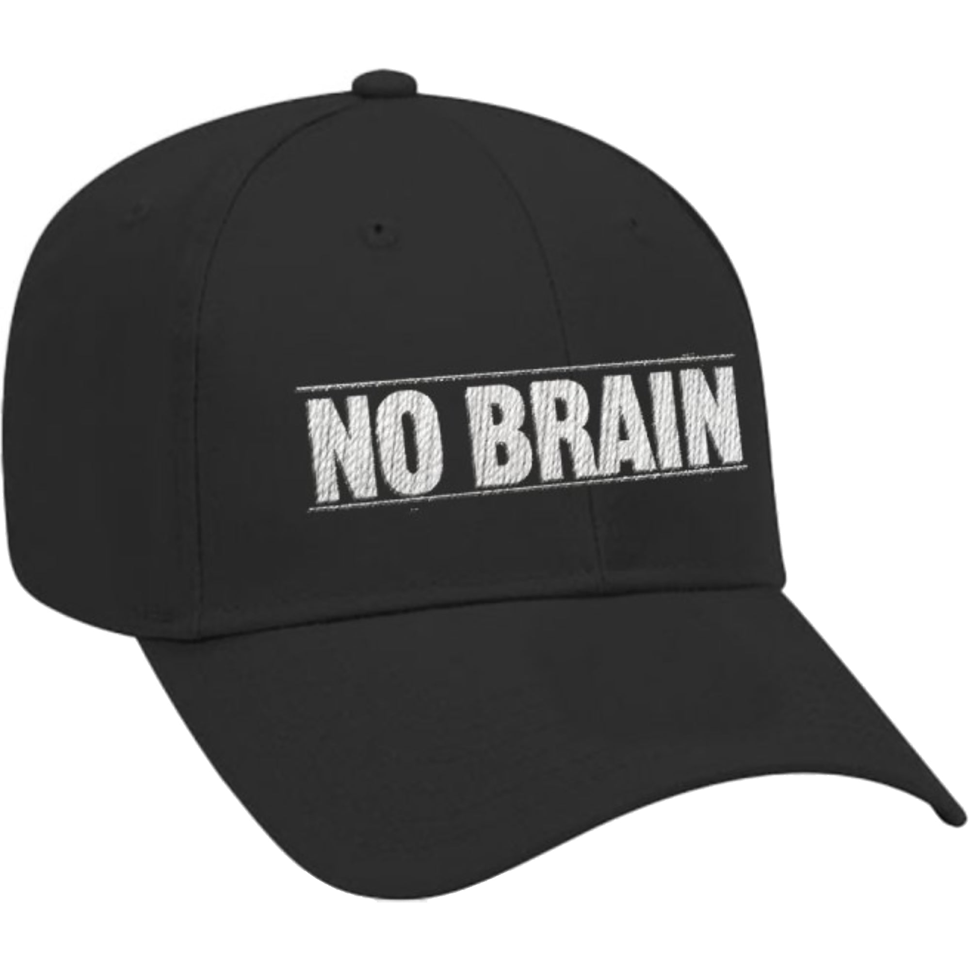 Fucking Awesome No Brain 6 Panel Snapback Cap Black