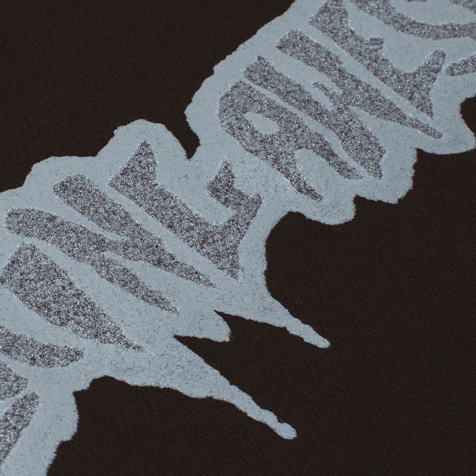 Fucking Awesome Reflective Drip Logo Hoodie Black