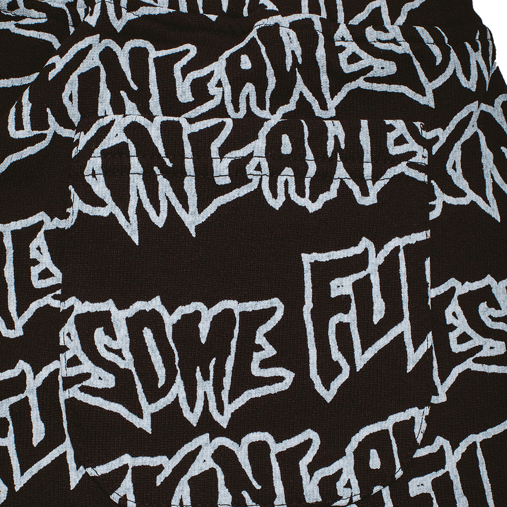 Fucking Awesome AOP Stamp Sweatshorts Black/White