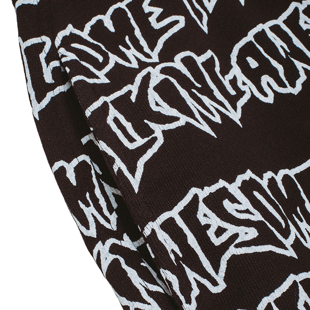 Fucking Awesome AOP Stamp Sweatshorts Black/White