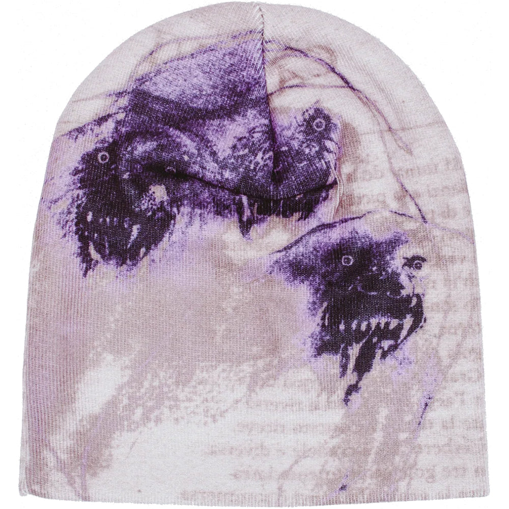 Fucking Awesome Cerberus Skully Beanie Purple