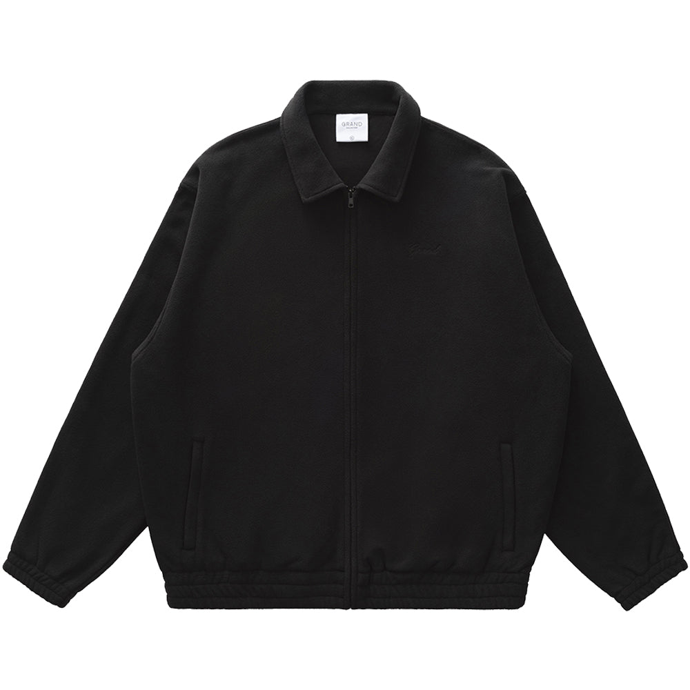 Grand Collection Heavyweight Polar Fleece Jacket Black