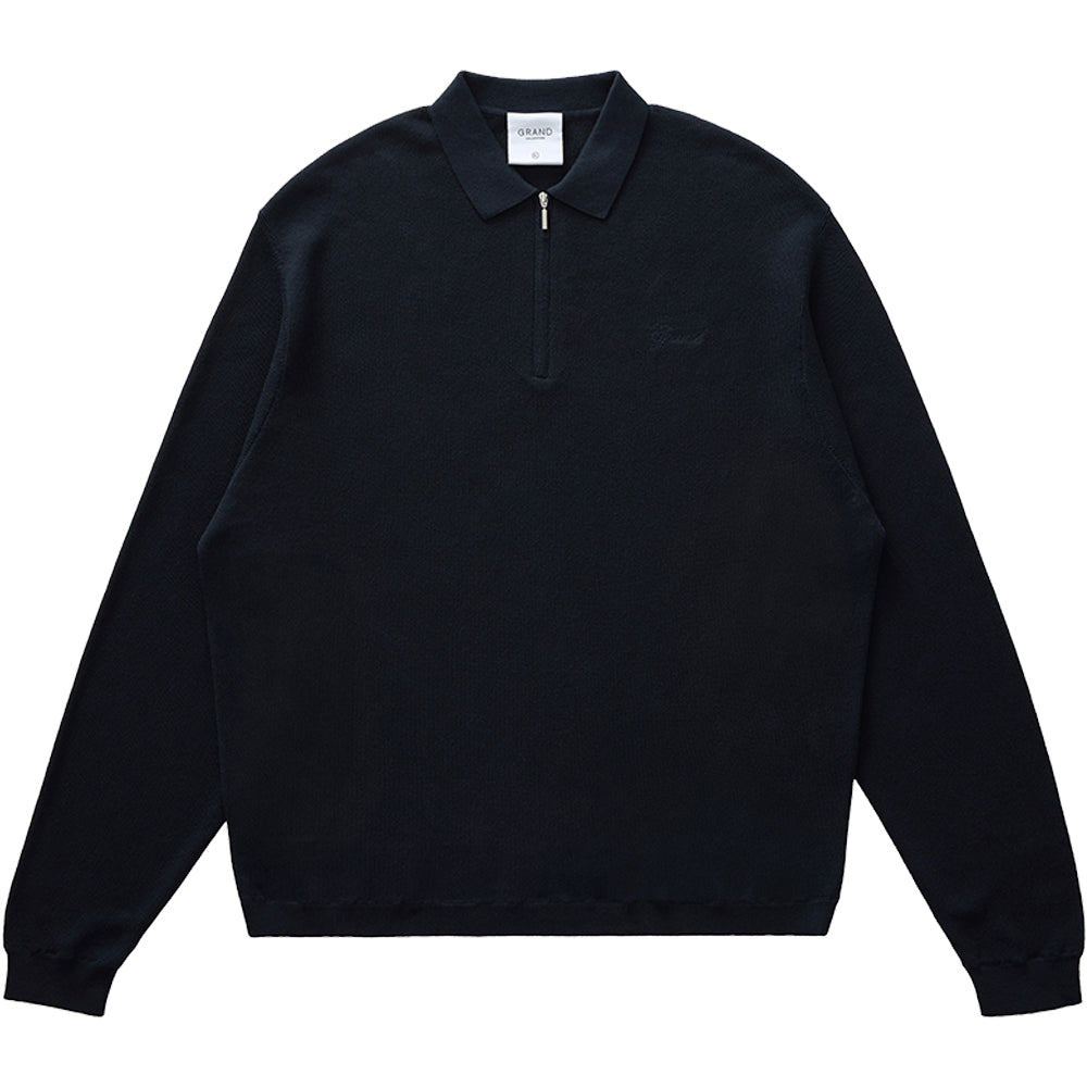 Grand Collection Knit Quarter Zip Sweater Navy