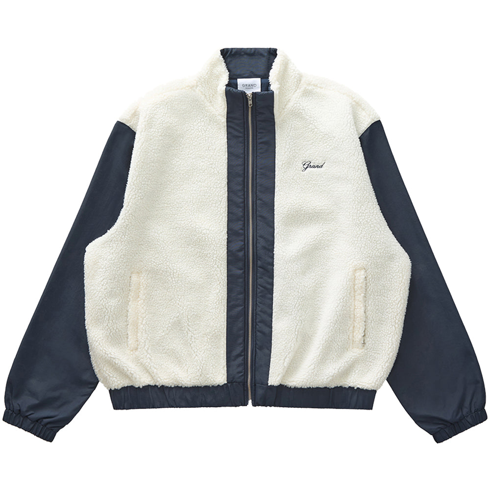 Grand Collection Sherpa/Nylon Track Jacket