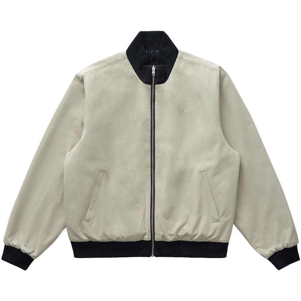Grand Collection Reversible Pinstripe Wool/cotton Jacket