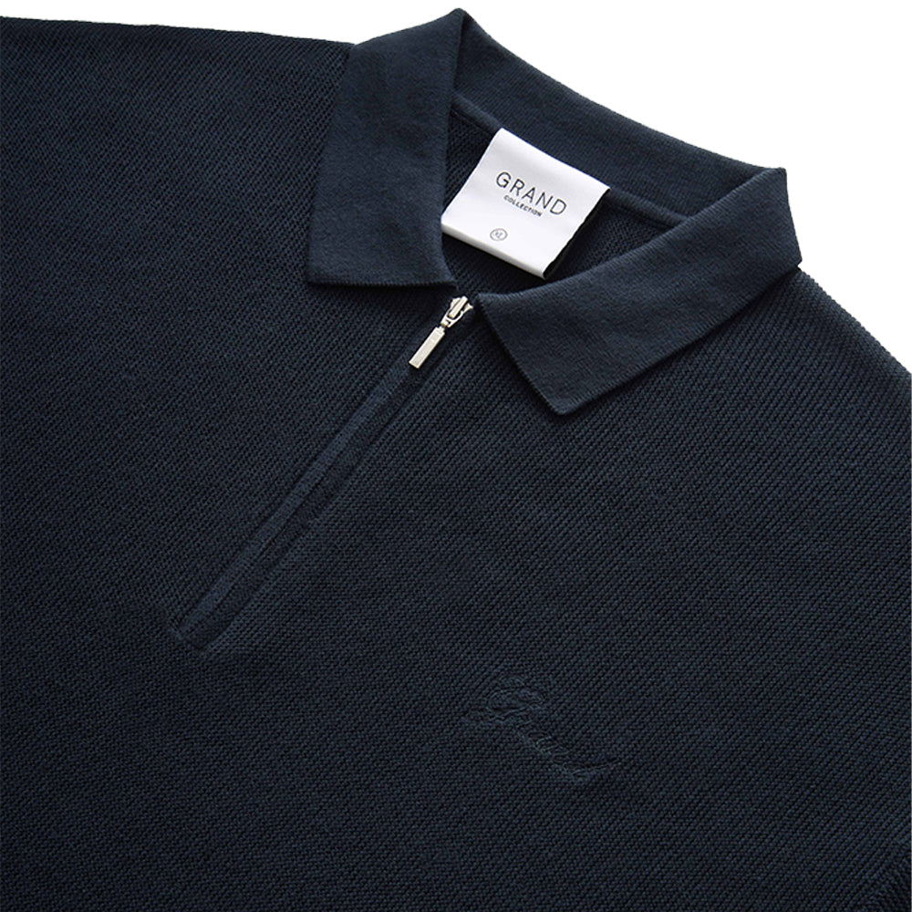 Grand Collection Knit Quarter Zip Sweater Navy