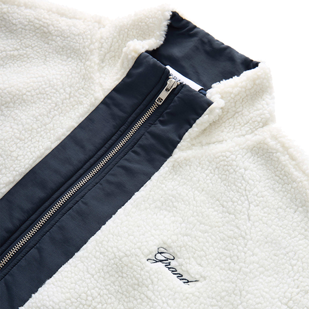 Grand Collection Sherpa/Nylon Track Jacket