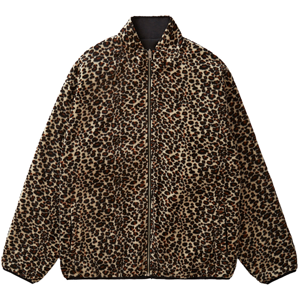 Grand Collection Reversible Fleece Leopard Print Jacket