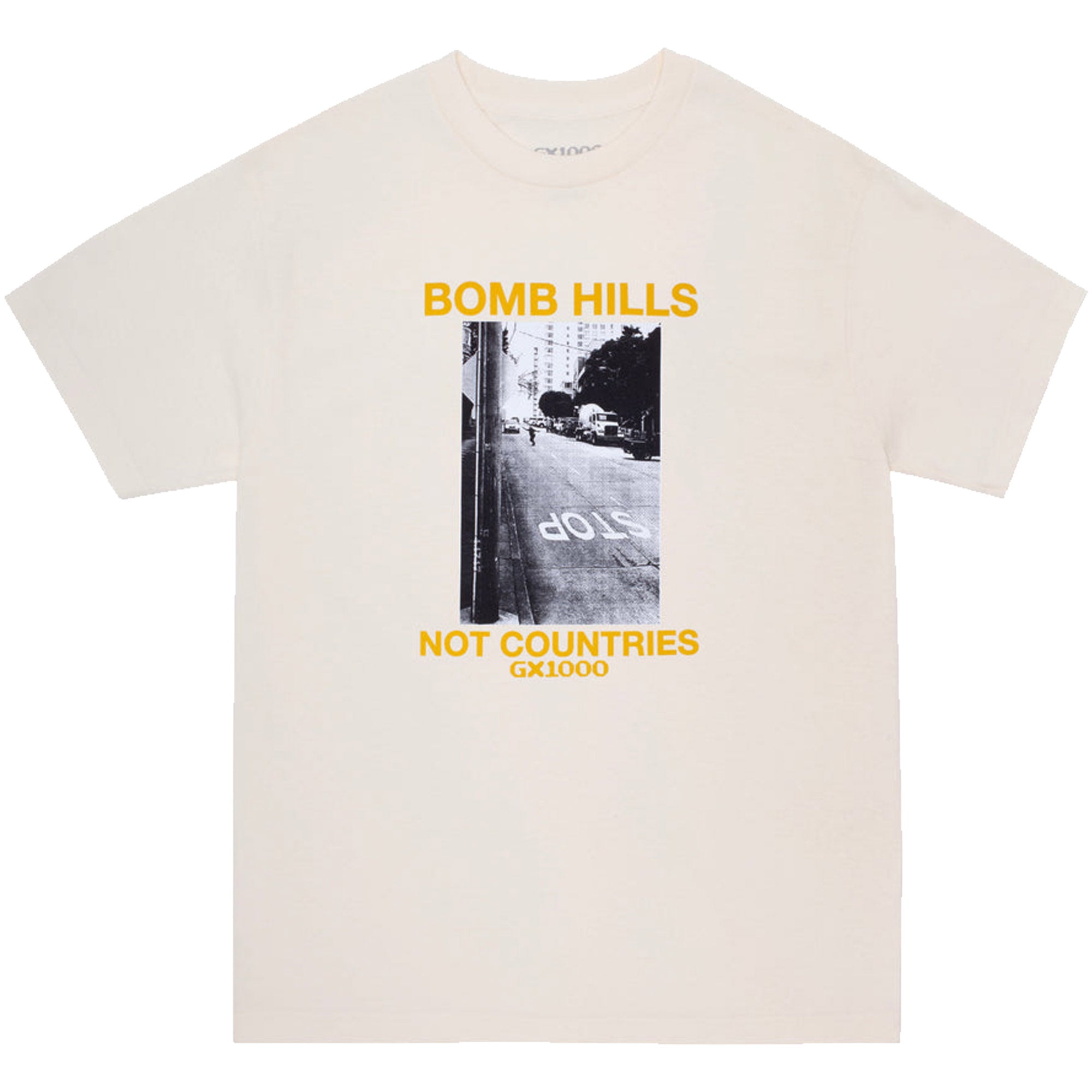 GX1000 Bomb Hills Not Countries Tee Off White