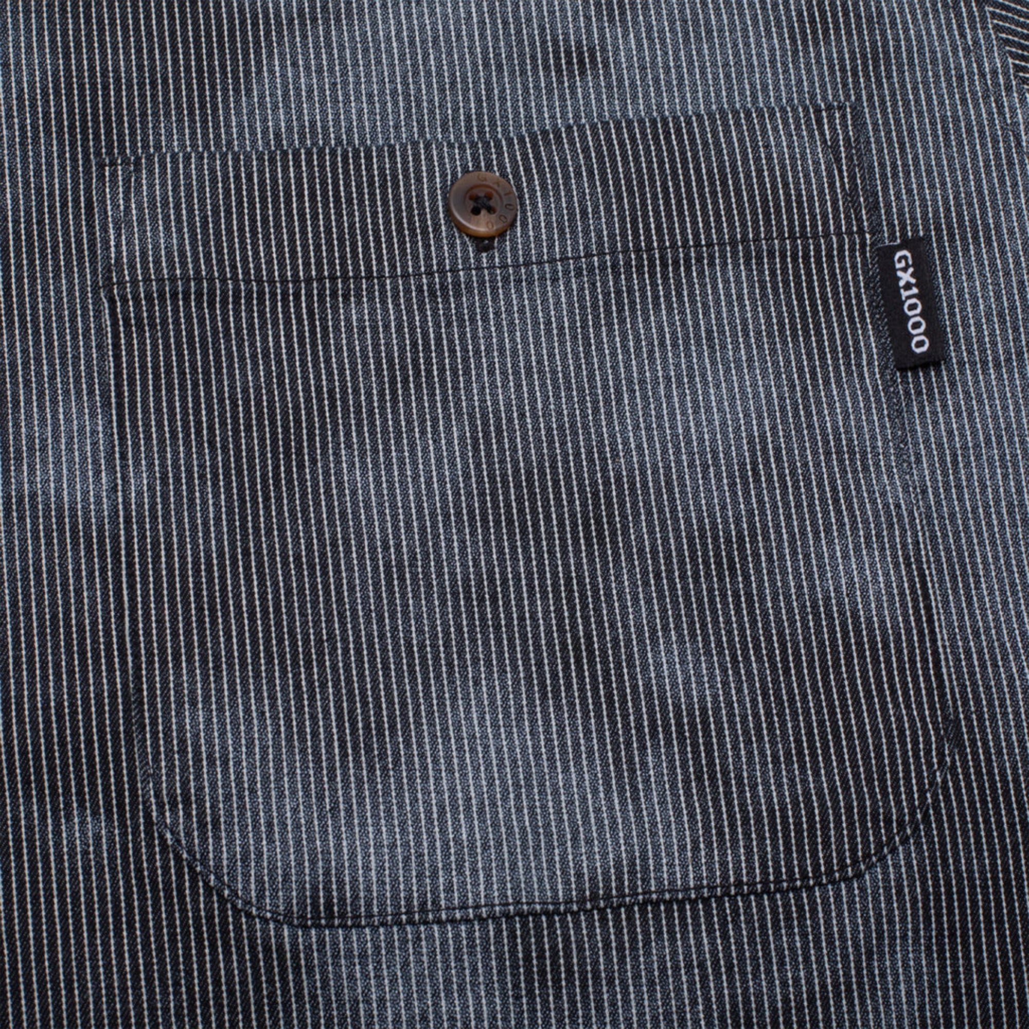 GX1000 Short Sleeve Button Down Shirt Over Dyed W/ Bleach Spots